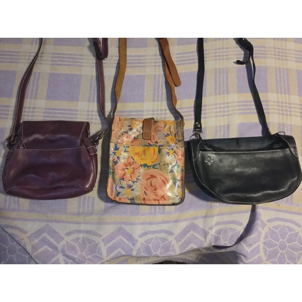 Lot of 3 Patricia Nash Leather Handbags Crossbody Satchel Tote Bags Flowers - Picture 13 of 13